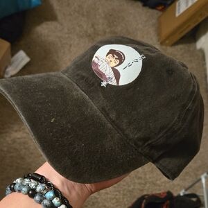 Black "Rock Lee" Distressed Baseball Cap